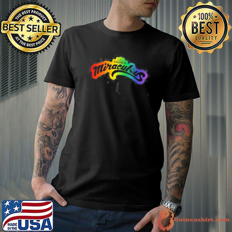 Zag heroez rainbow collection miraculous ladybug logo classic shirt