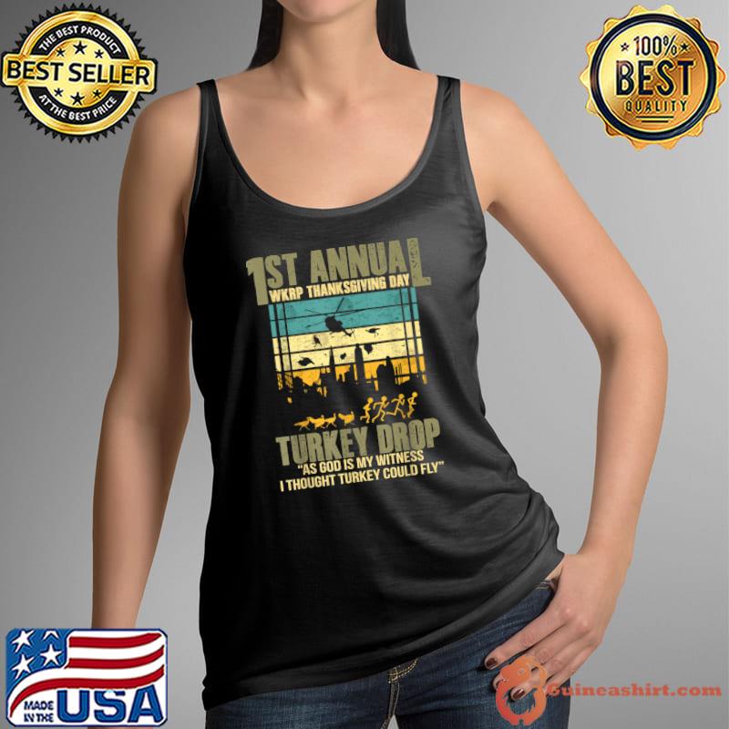 1st Annual Thanksgiving Turkey Drop God Is My Witness Happy Annual Drop Vintage T-Shirt Tank Top