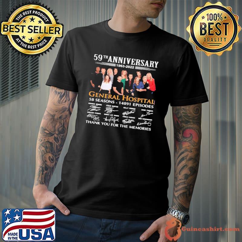 59th Anniversary 1963 2022 General Hospital Thank you For THe Memories Shirt