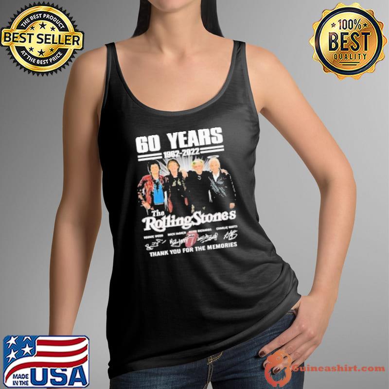 60 Years 1962 2022 The Rolling Stones Thank you For THe Memories Shirt Tank Top
