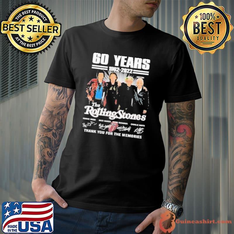 60 Years 1962 2022 The Rolling Stones Thank you For THe Memories Shirt