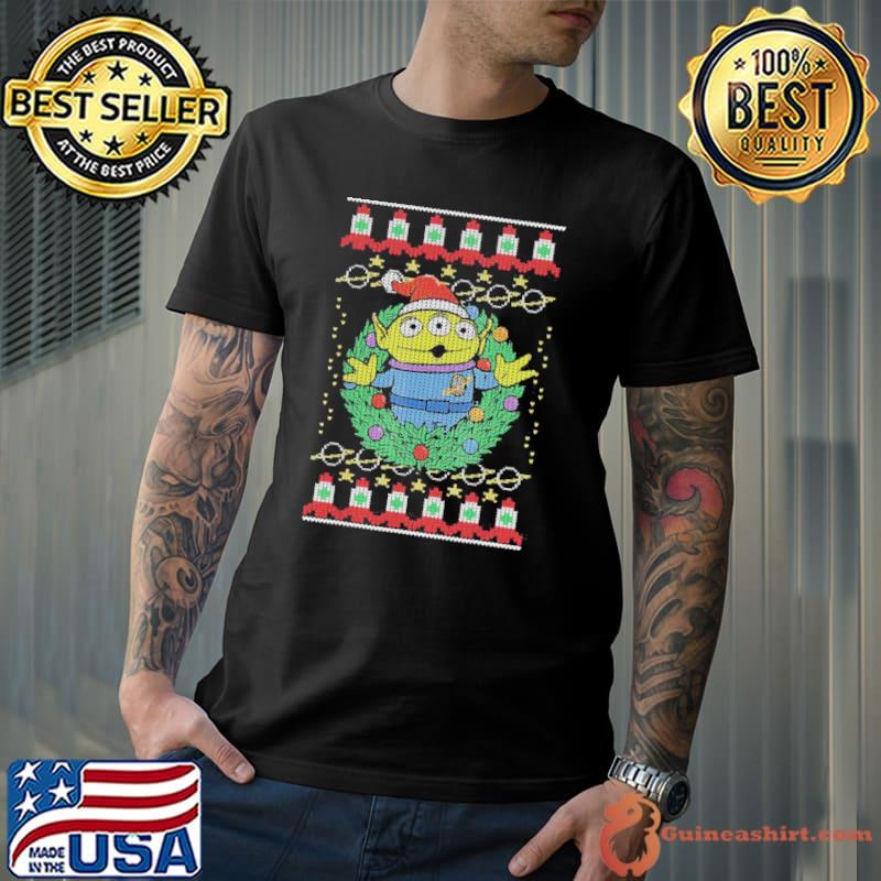 Alien greetings christmas ugly shirt