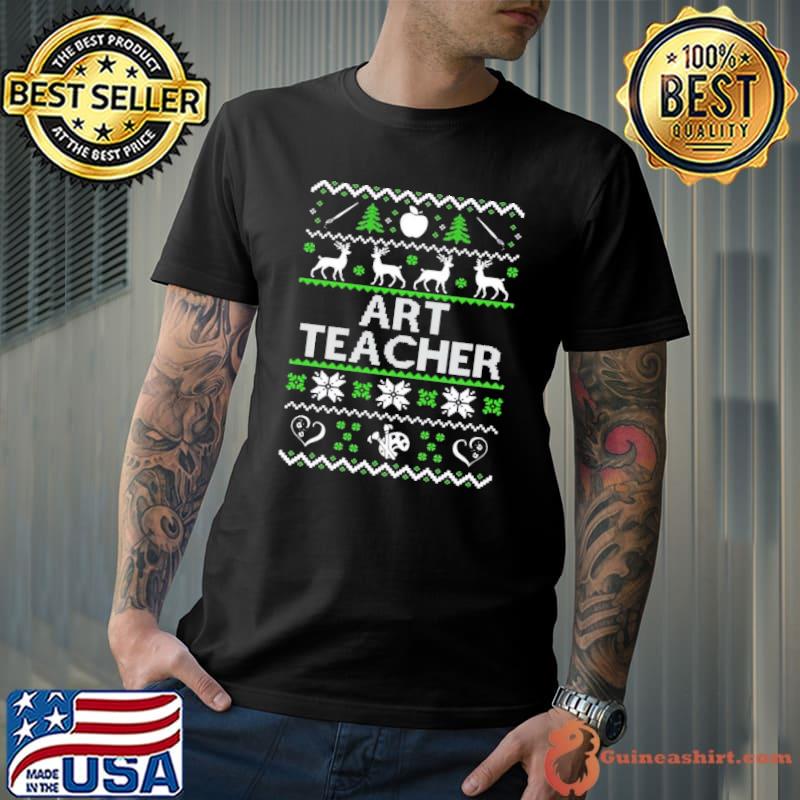Art teacher christmas funny xmas shirt