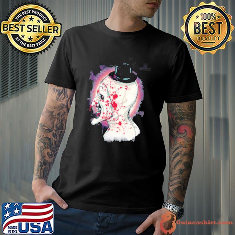 Art the clown and blood halloween trending shirt