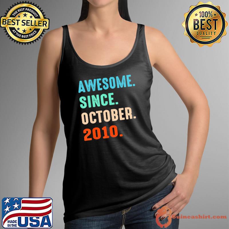 Awesome since october 2010 12th birthday 12 years old gifts s Tank Top