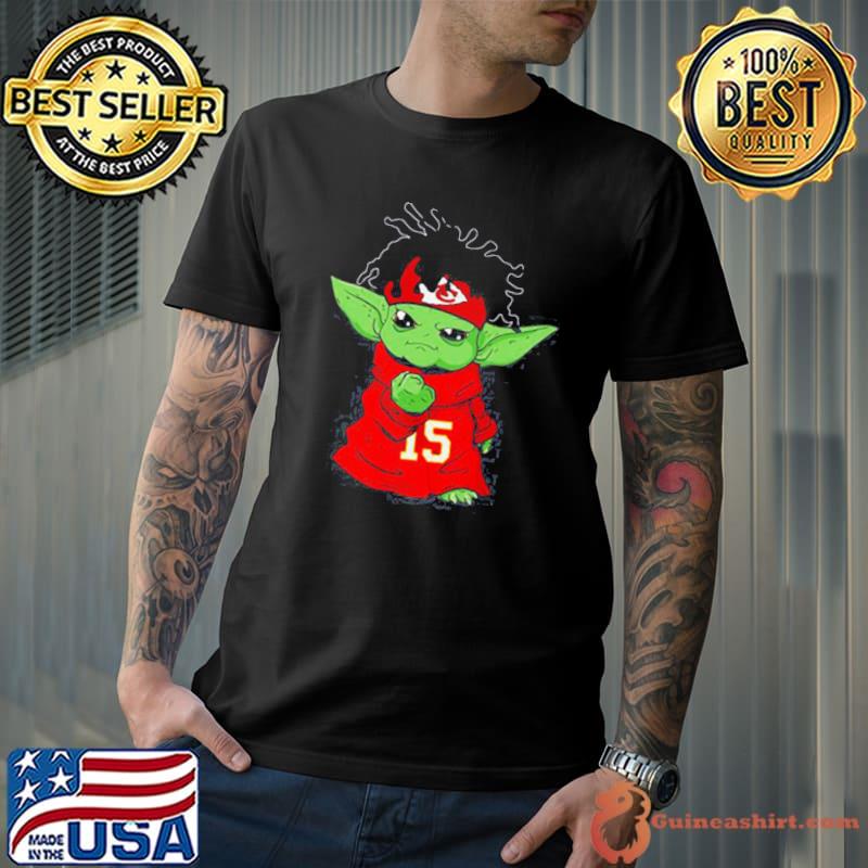 Baby Yoda patrick mahomes Kansas city Chiefs shirt