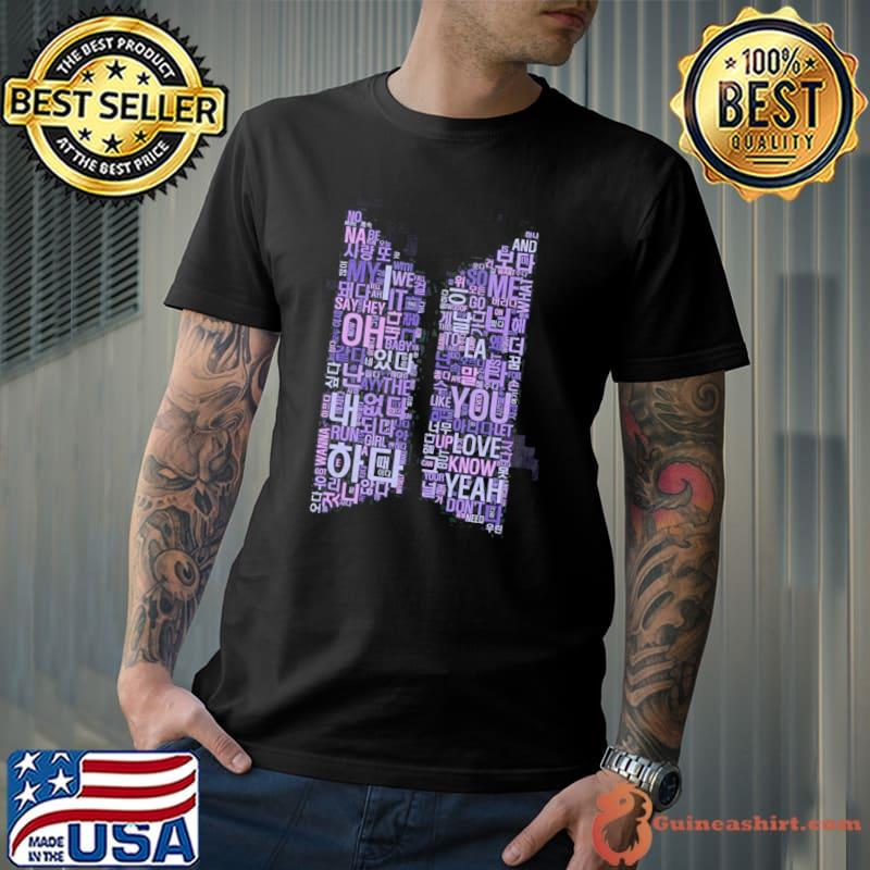 Bangtan bts lyrics logo shirt