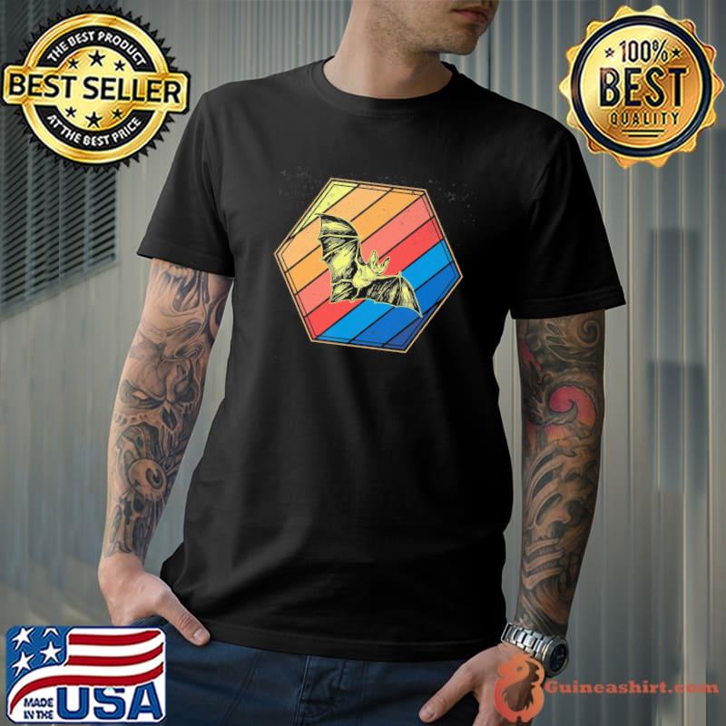 Bat vintage retro funny spooky halloween trending shirt