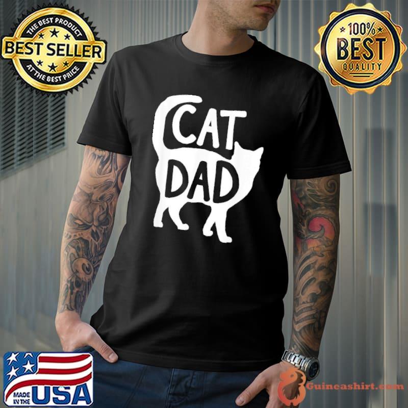 Best cat dad fathers day men kitty daddy papa christmas gift shirt