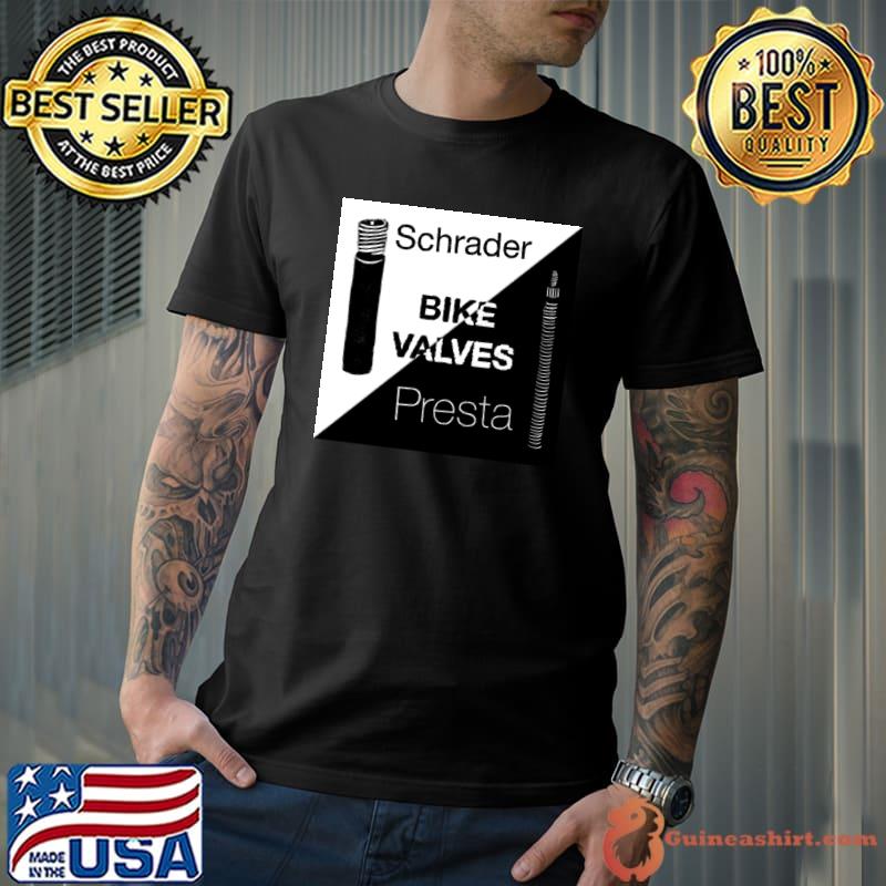 Bike Valves Presta Schrader Mechanic Reference T-Shirt