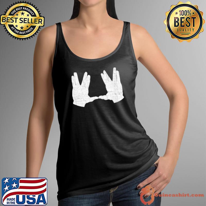 Birkat kohanim hand gesture white distressed hand gesture s Tank Top