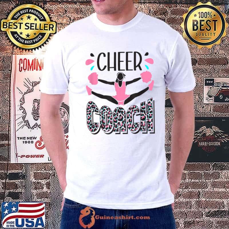 Cheer Coach Leopard Cheerleading Props Cheerleader T-Shirt