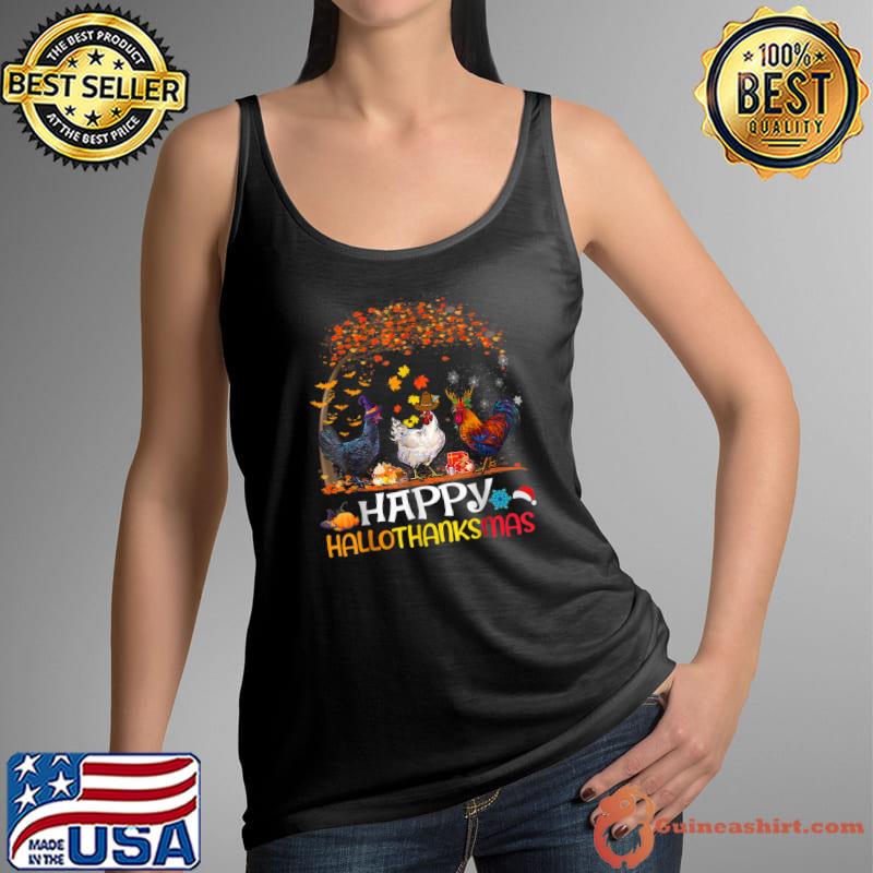Chicken Halloween Happy HalloThanksMas Autumn Thanksgiving T-Shirt Tank Top