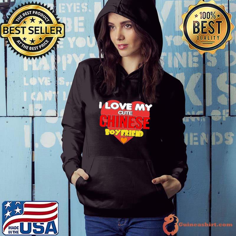 Chinese bf I love my chinese boyfriend cute hearts s Hoodie