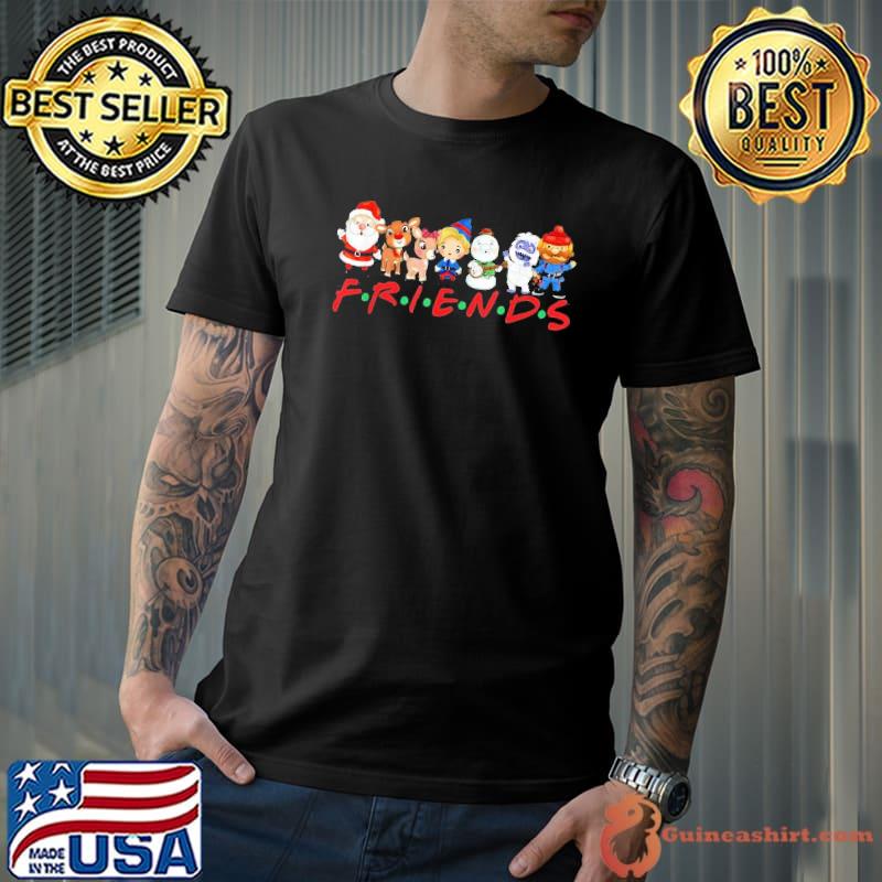 Christmas friends santa rudolph snowman family xmas kids shirt