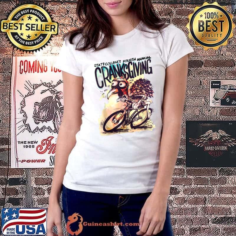 Cranksgiving State College Fourth Annual Event Bicycle T-Shirt Ladiestee