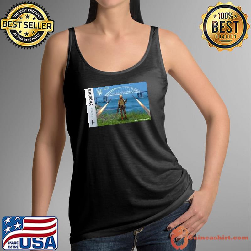 Crimea's kerch bridge stamp crimea bridge peninsula Ukraine bridge peninsula funny s Tank Top