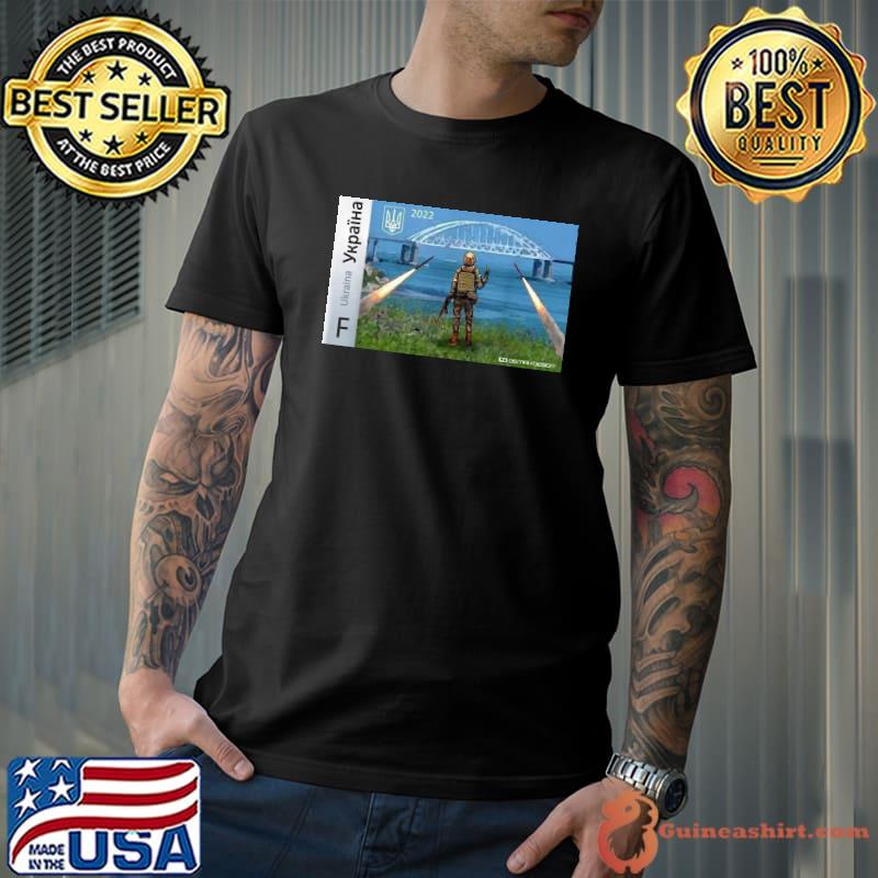 Crimea's kerch bridge stamp crimea bridge peninsula Ukraine bridge peninsula funny shirt
