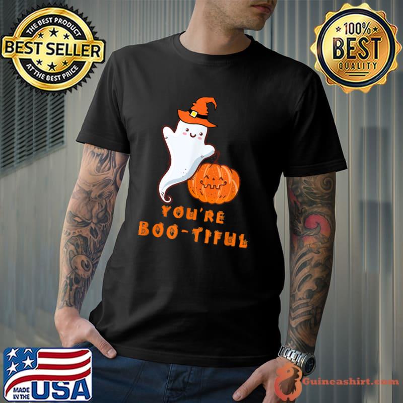 Cute Halloween Boo Ghost You're Boo-tiful Costume Pumpkins T-Shirt