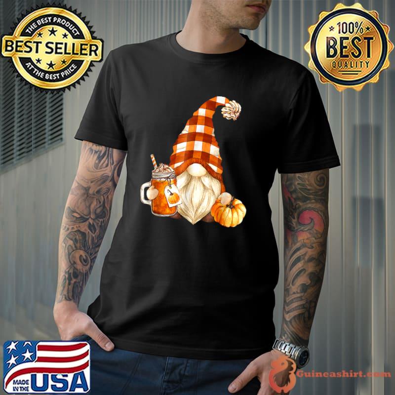Cute Holiday Gnome For Thanksgiving With Fall Pumpkin Spice T-Shirt