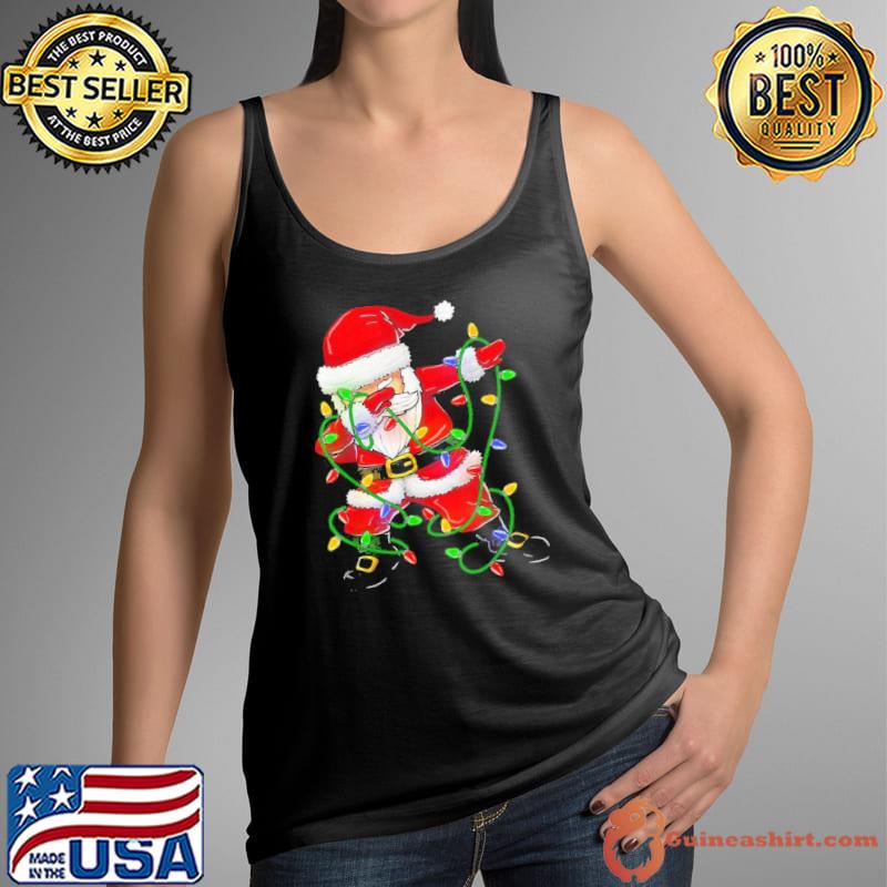 Dabbing santa for boys girls christmas tree lights s Tank Top