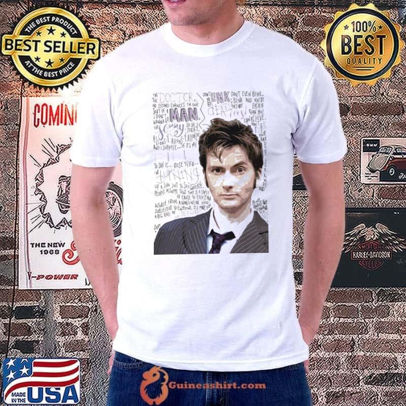 David tenant doctor who typography shirt