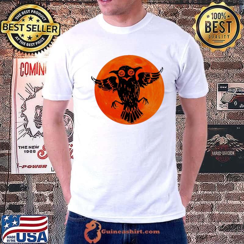 Halloween moon owl trending shirt
