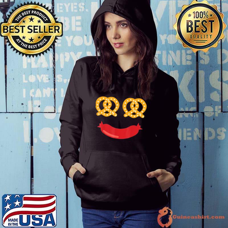 Happy pretzel and sausage face oktoberfest festival s Hoodie