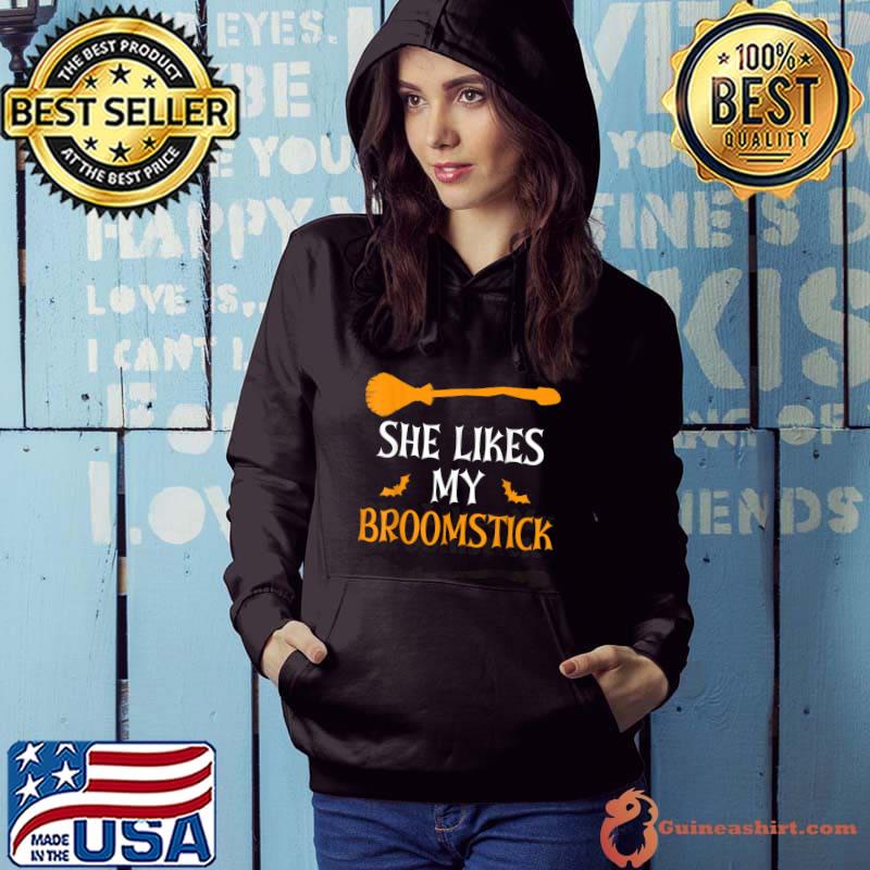 He Likes My Pumpkins She Likes My Broomstick Bats Halloween T-Shirt Hoodie