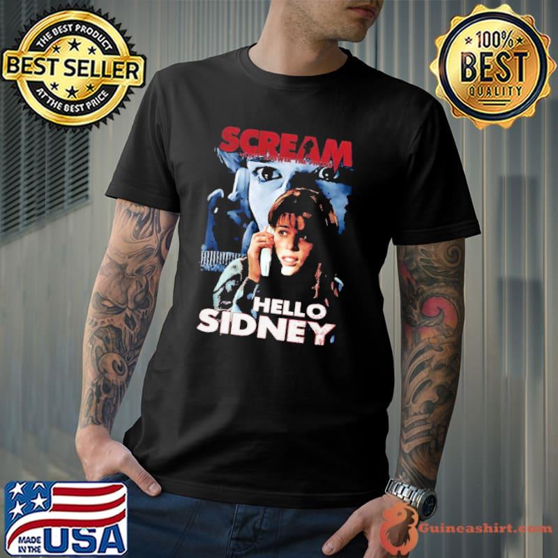 Hello sidney prescoutt scream 2 halloween trending shirt