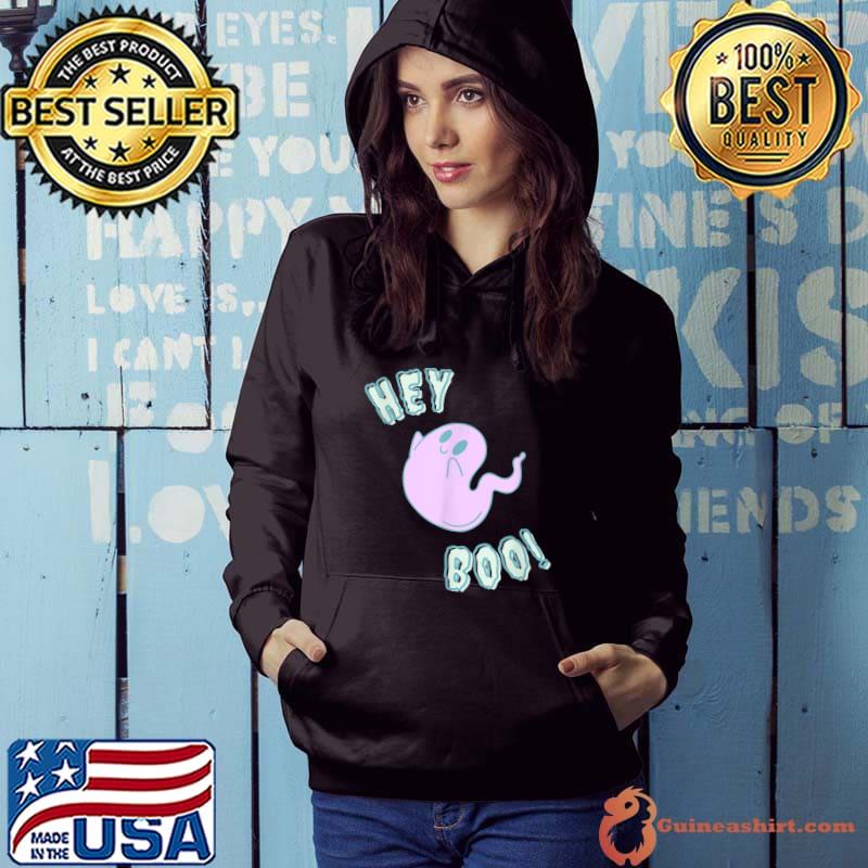 Hey Boo Cute Ghost Halloween T-Shirt Hoodie