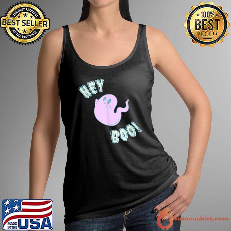 Hey Boo Cute Ghost Halloween T-Shirt Tank Top