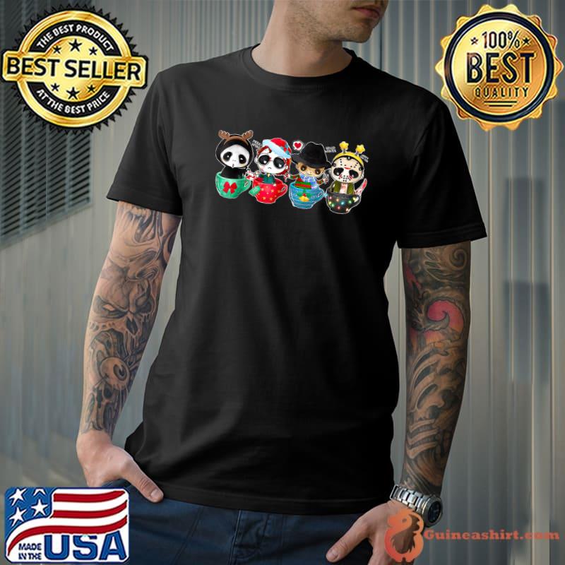 Horror Movie Chibi Halloween Christmas Coffee Hallothanksmas T-Shirt