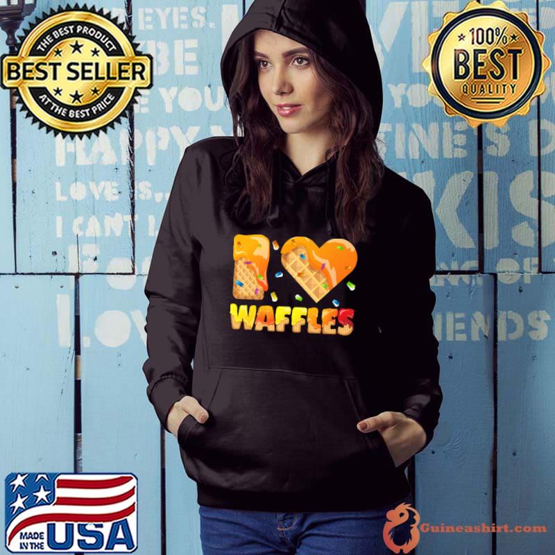 I Love Waffles Amazing Waffles With Cream Waffles T-Shirt Hoodie