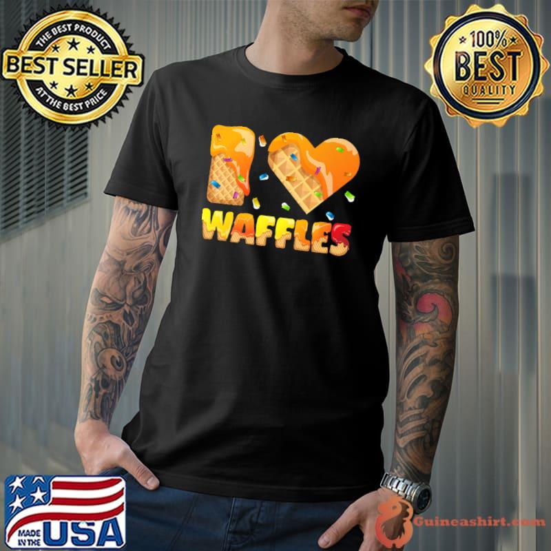 I Love Waffles Amazing Waffles With Cream Waffles T-Shirt