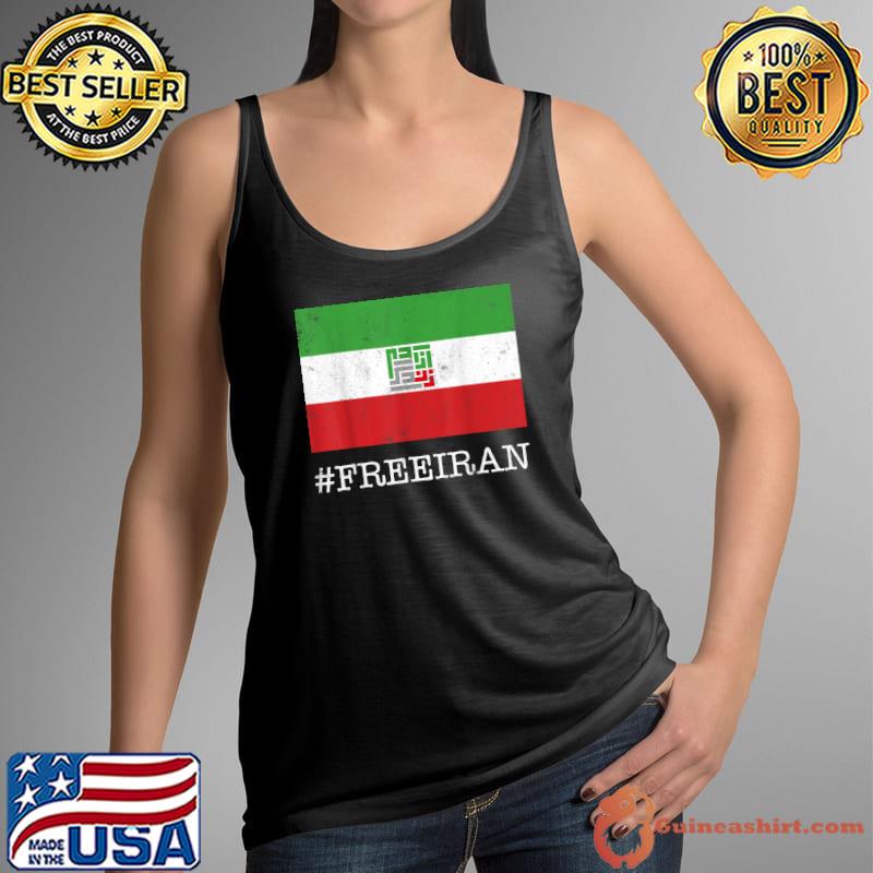 Iranian Flag Women Life Freedom In Farsi Iranian Protest T-Shirt Tank Top