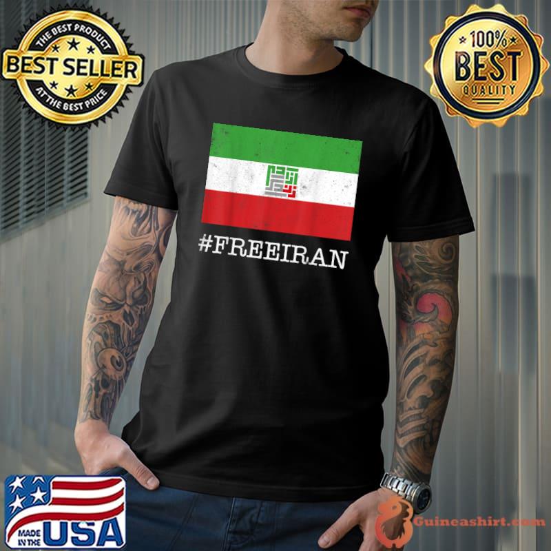 Iranian Flag Women Life Freedom In Farsi Iranian Protest T-Shirt
