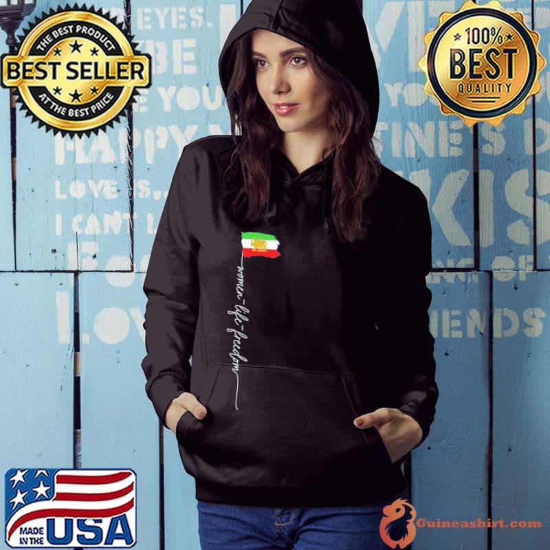 Iranian lion sun flag female fist support women of Iran s Hoodie