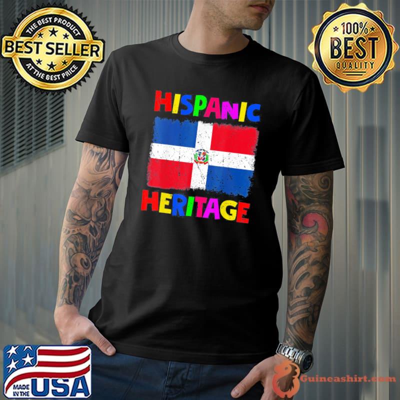 National hispanic heritage month dominican republic flag shirt