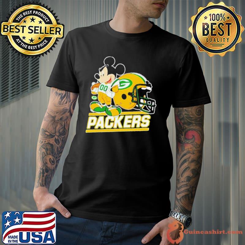 mickey mouse green bay packers shirt