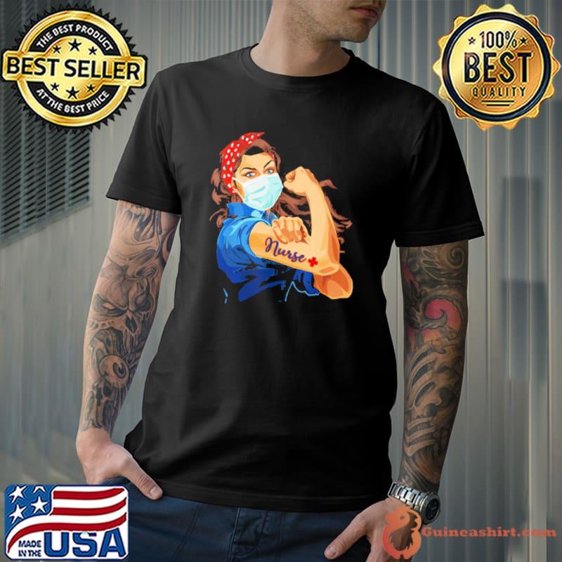 Nurse with mask face life disease for nurse christmas shirt