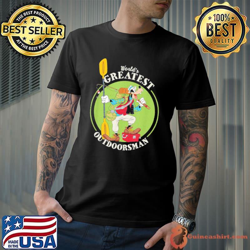 Outdoorsman fathers day goofy dog disney shirt