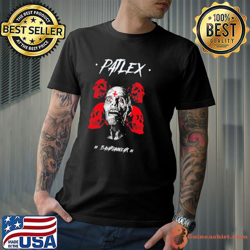 Patlex bavaria skull motif red cool art shirt
