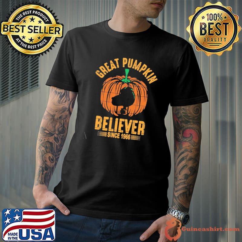 Peanuts great pumpkin believer since 1966 Charlie brown halloween retro art shirt