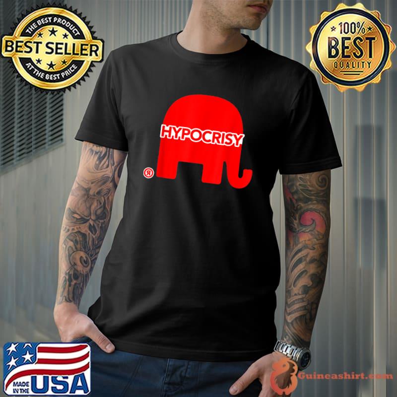 Red Hypocrisy Elephant Symbol T-Shirt