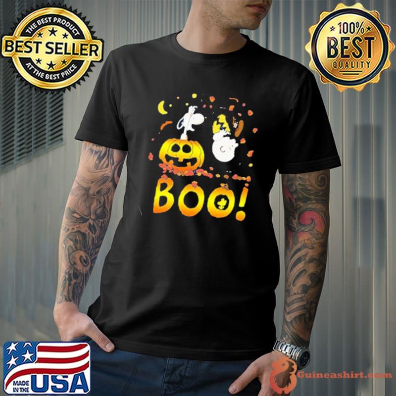 Snoopy and Charlie brown boo Charlie brown halloween retro art shirt