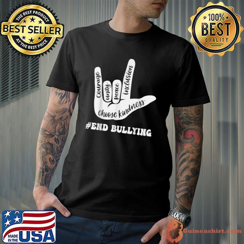 Unity Day Orange Kids 2022 Anti Bullying Love Sign Language T-Shirt