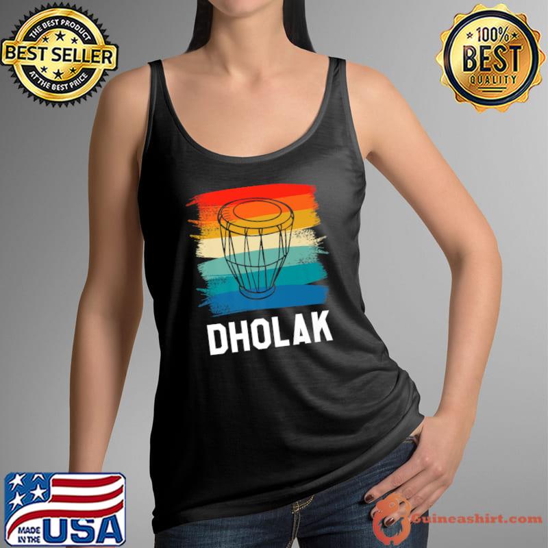 Vintage Dholak Player Instrument T-Shirt Tank Top