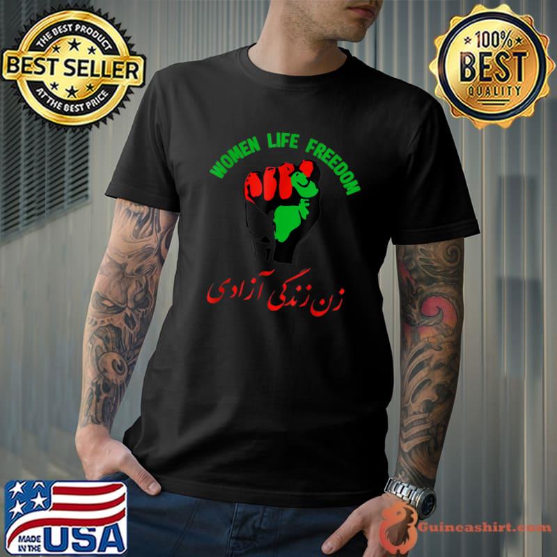 Women Life Freedom In Farsi Iran Zan Zendegi Azadi T-Shirt