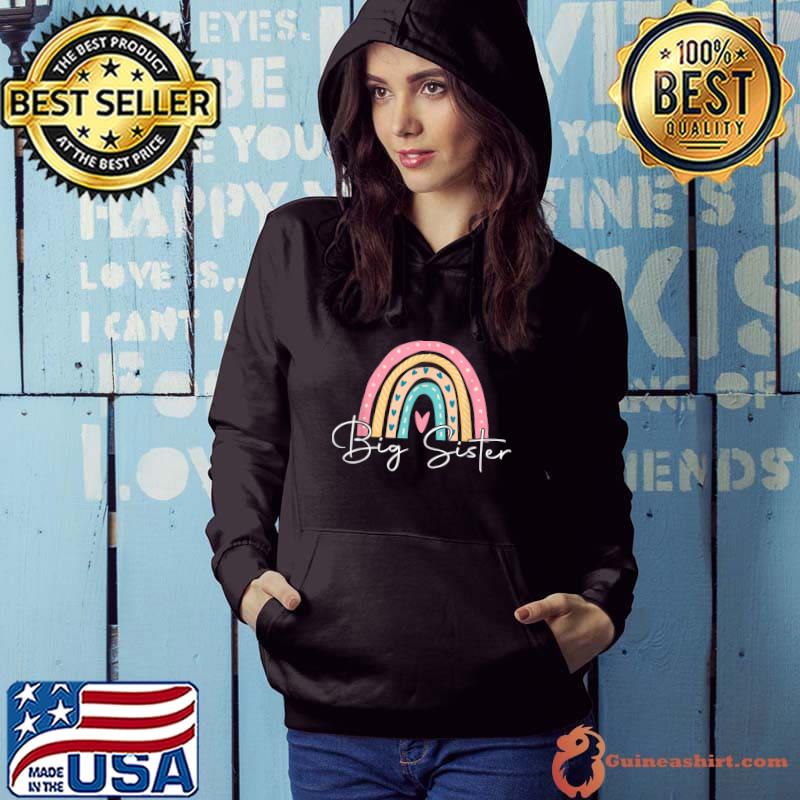 Youth Promoted To Big Sister 2023 Rainbow For Girls T-Shirt Hoodie